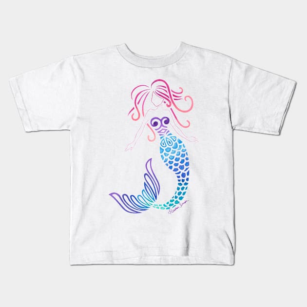 Tribal Mermaid Kids T-Shirt by artsytoocreations